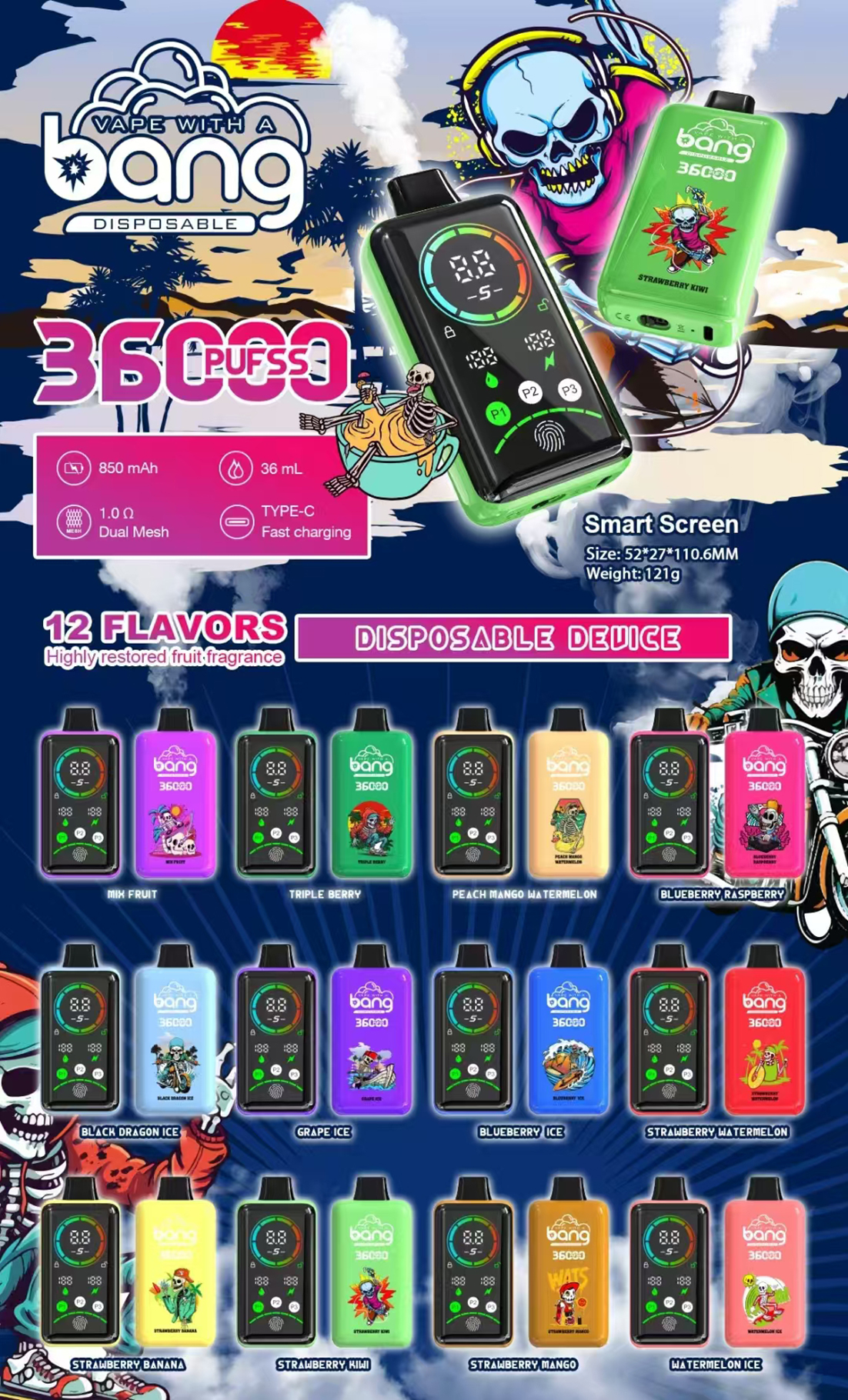 Bang 36000 Power 36K Puffs Poster