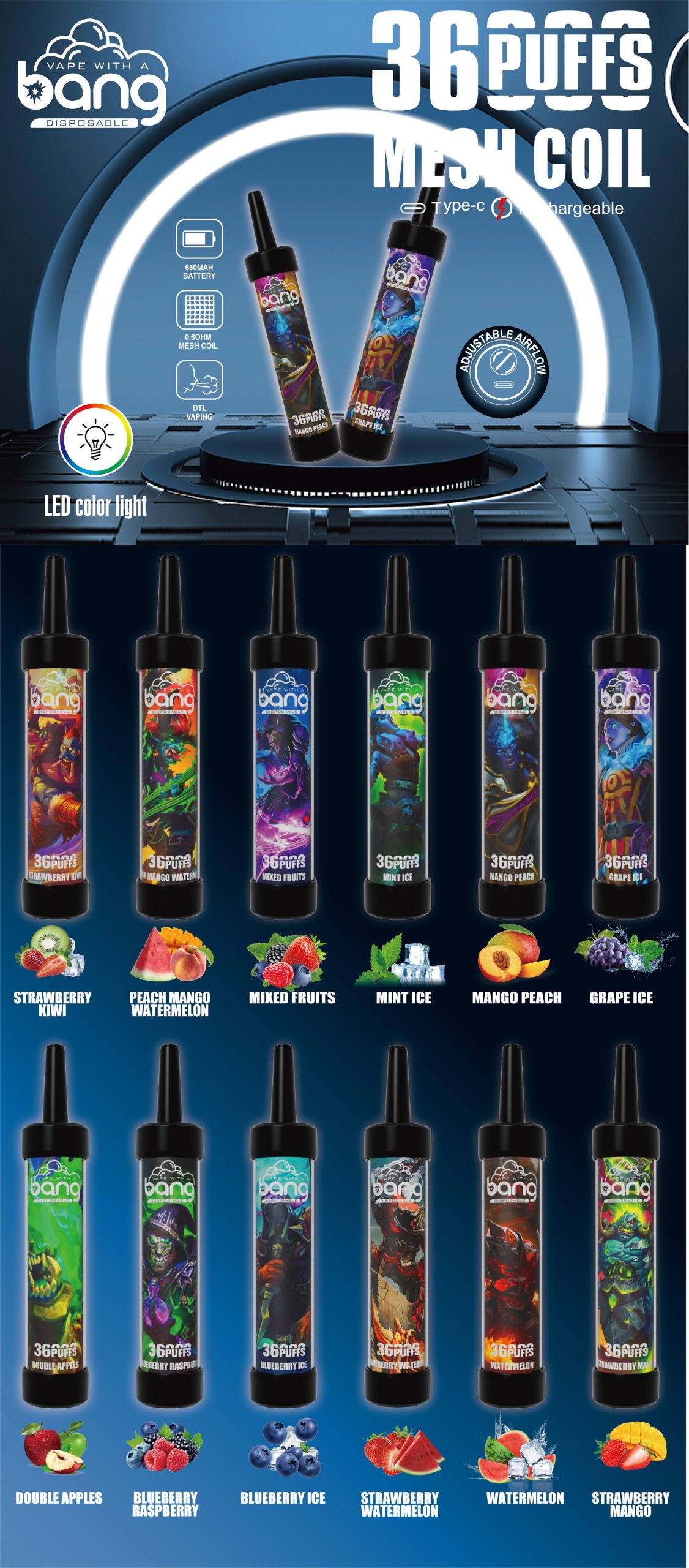 Bang 36K Puffs Flavors List