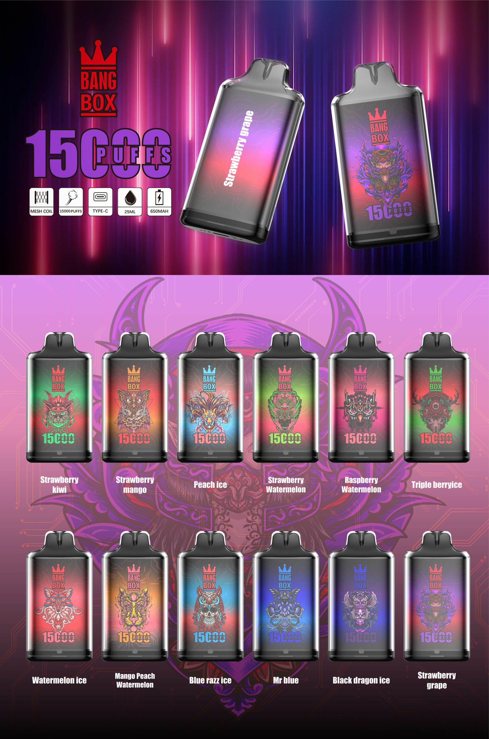 Bang Box 15K Puffs Flavor List