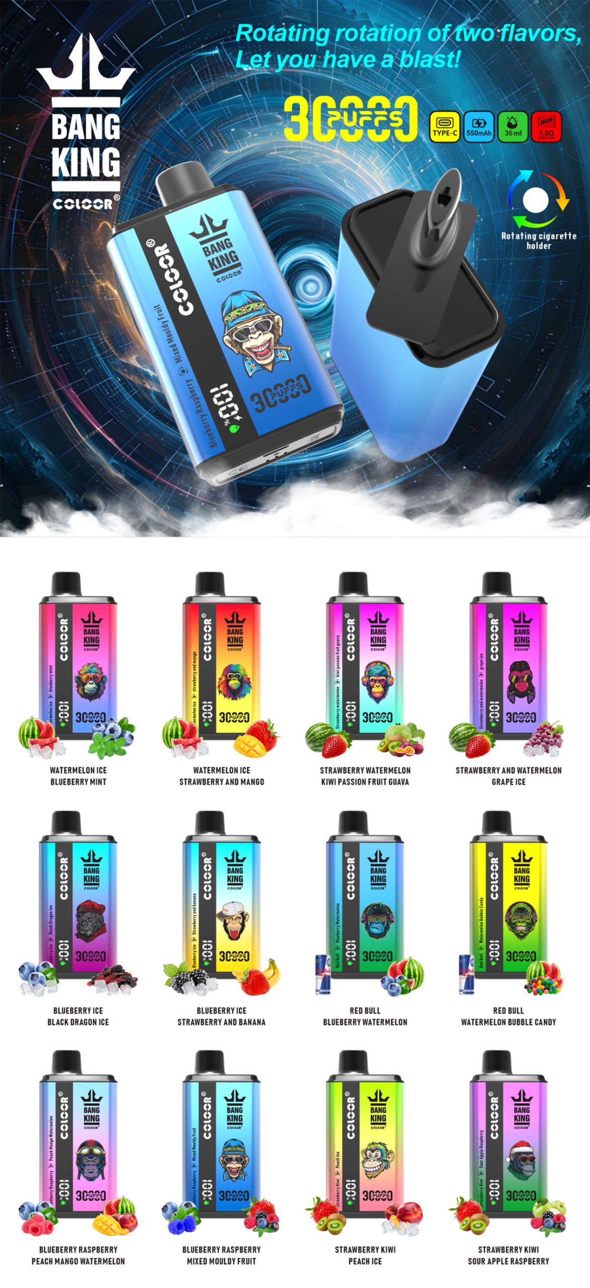 Bang King 30K Puffs Flavor List