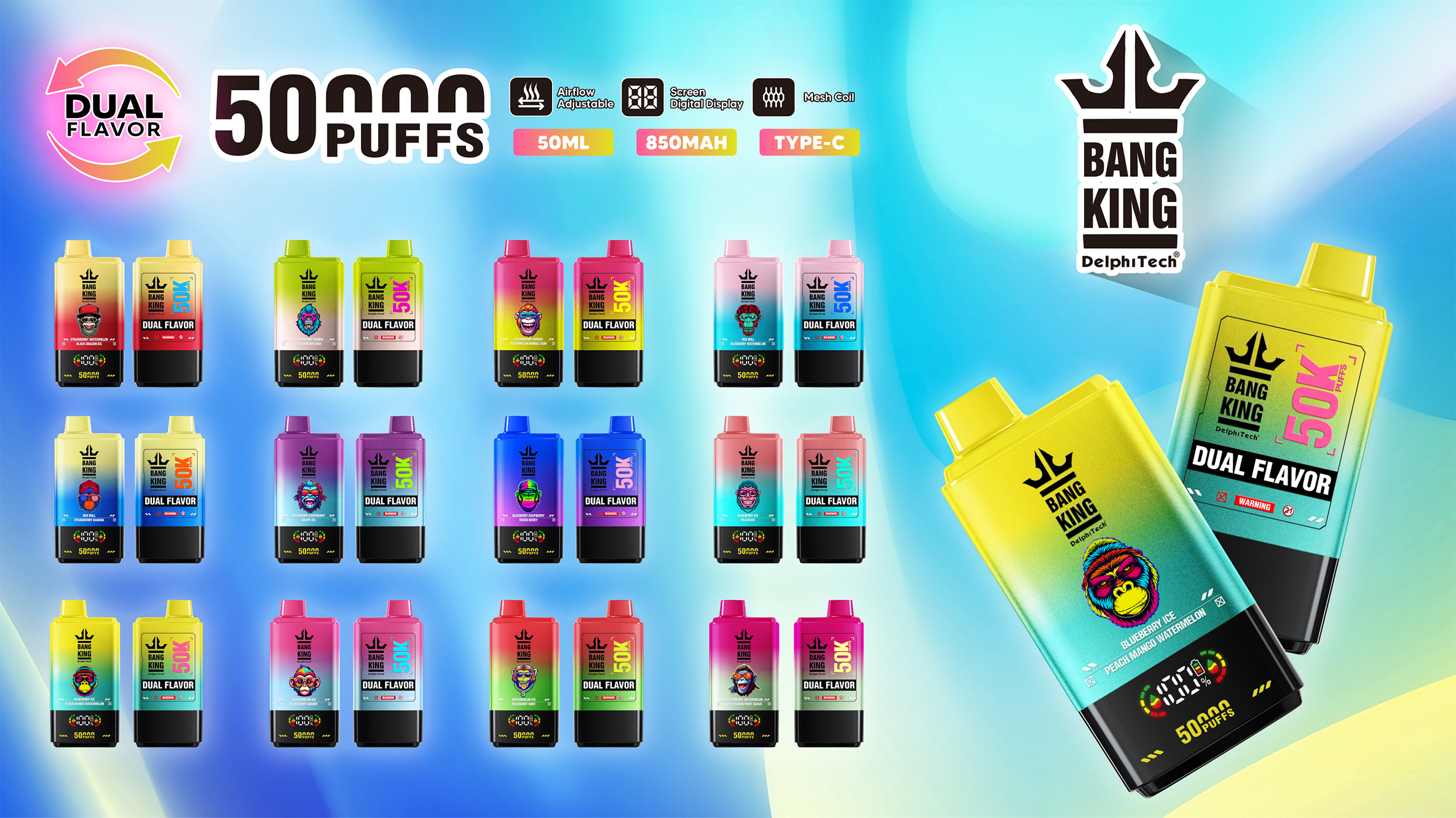 Bang King 50K Puffs Flavors List