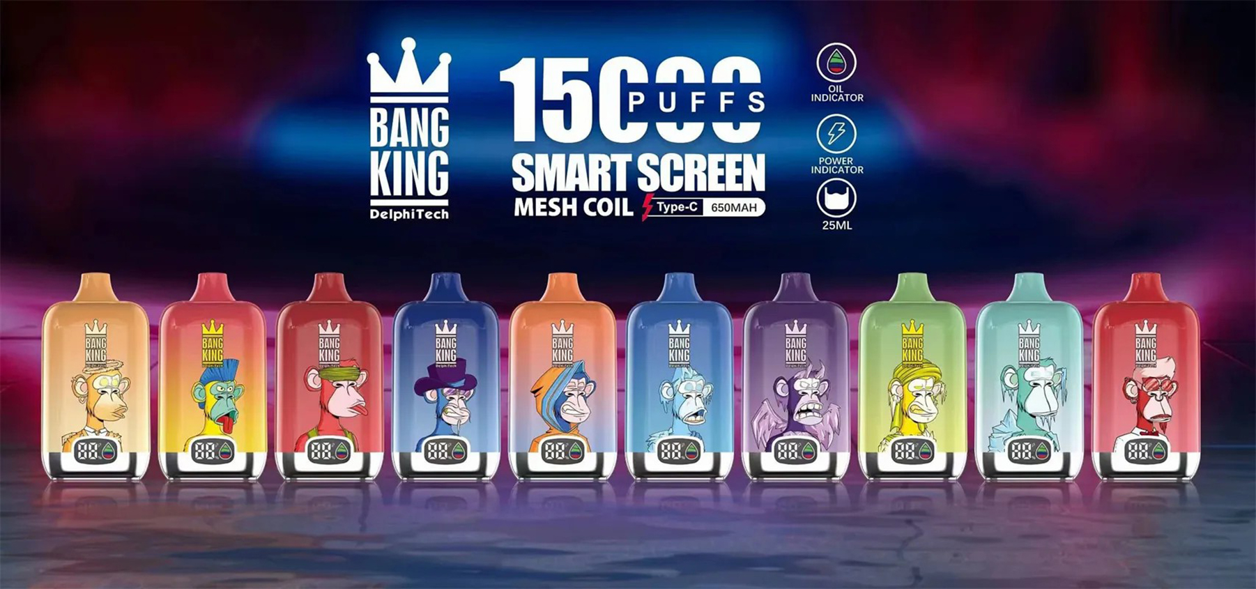 Bang King Digital Box 15K Puffs Poster