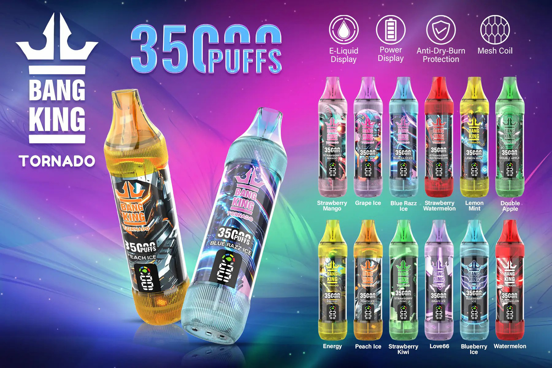 Bang King Tornado 35K Puffs Poster