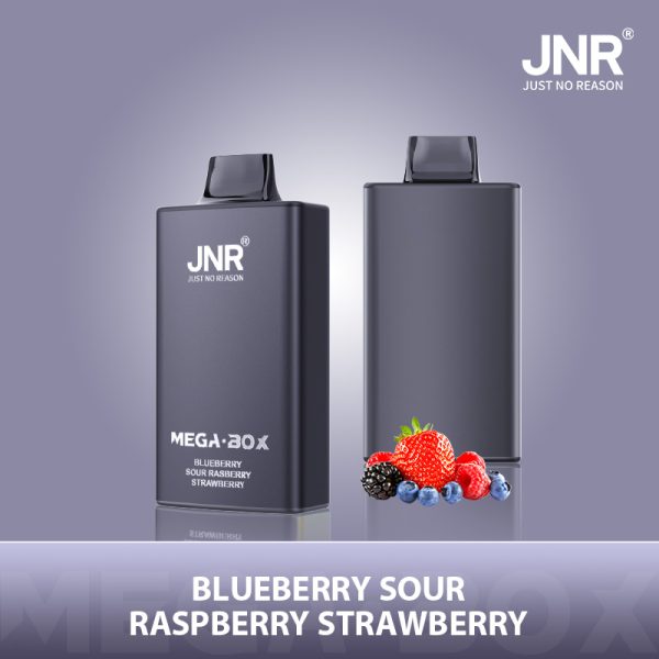 JNR Mega Box 25K Puffs BLUEBERRY SOUR RASPBERRY STRAWBERRY JNR Mega Box 25000 Puffs 2% 5% Nicotine Wholesale Disposable Vape