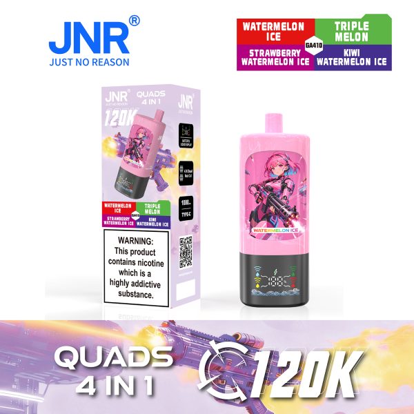 JNR Quads 4in1 120K Puffs 07 JNR Quads 4in1 120000 Puffs 60ml Big Cloud Disposable Vape Pen