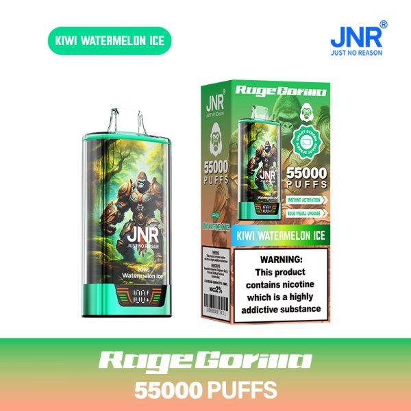 JNR Rage Gorilla 55000 Puffs Dual Mesh Coil Rechargeable Disposable Vape