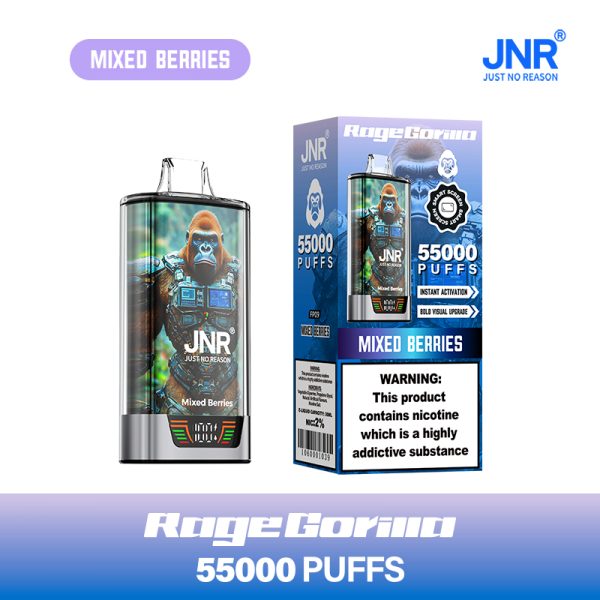 JNR Rage Gorilla 55000 Puffs Dual Mesh Coil Rechargeable Disposable Vape