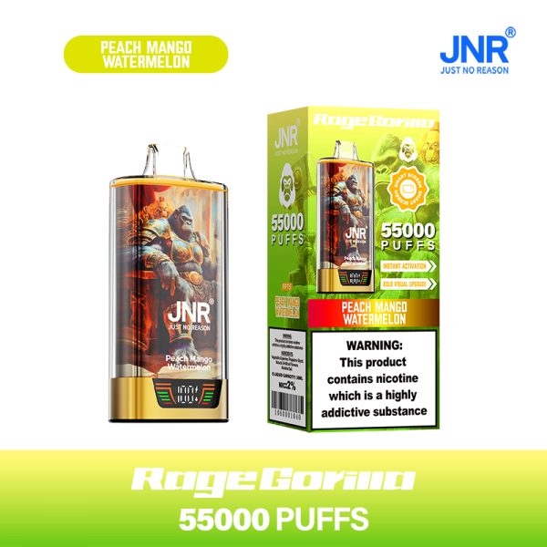 JNR Rage Gorilla 55000 Puffs Dual Mesh Coil Rechargeable Disposable Vape