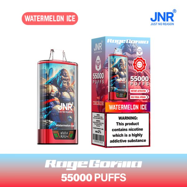 JNR Rage Gorilla 55000 Puffs Dual Mesh Coil Rechargeable Disposable Vape