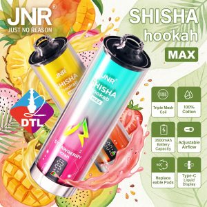 JNR Shisha Hookah Max 22K Puffs JNR Shisha Hookah Max 22000 Puffs Triple Mesh Coil Original Disposable Vape Pen