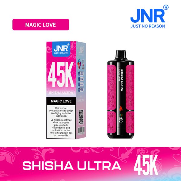 JNR Shisha Ultra 45K Puffs Magic love JNR Shisha Ultra 45000 Puffs 40ML E-liquid Adjustable Airflow Disposable Vape