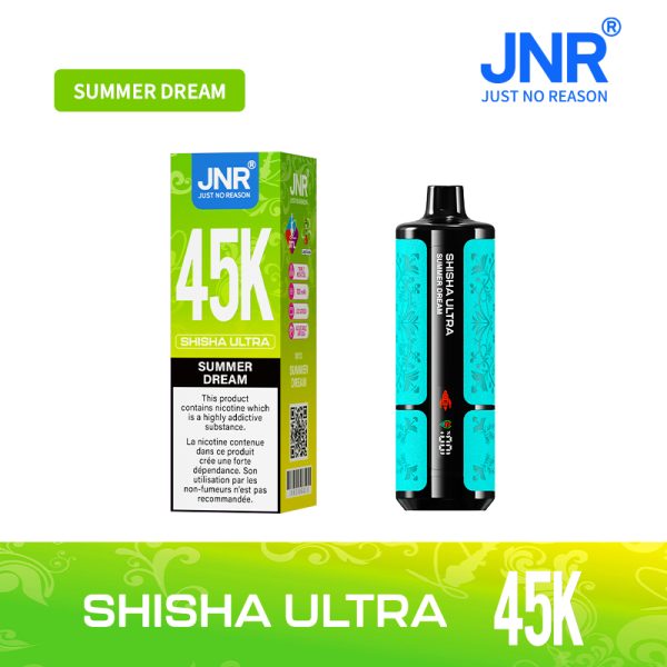 JNR Shisha Ultra 45K Puffs Summer dream JNR Shisha Ultra 45000 Puffs 40ML E-liquid Adjustable Airflow Disposable Vape