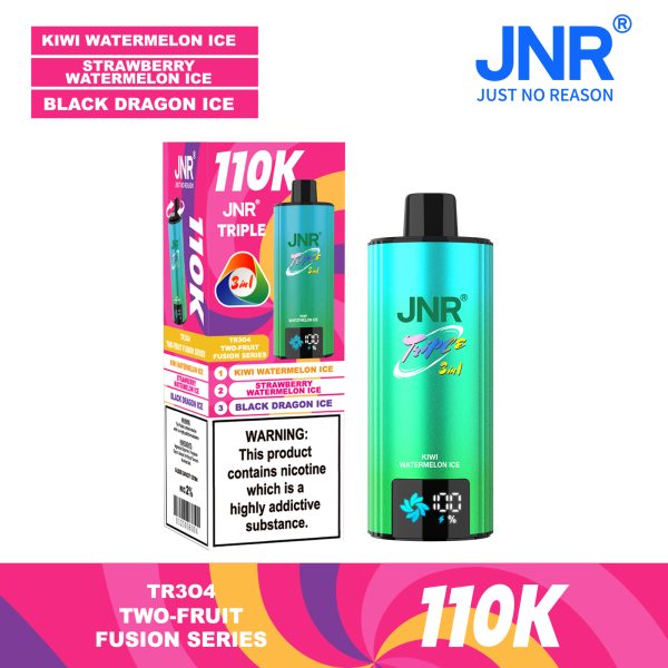JNR TRIPLE 3 IN 1 110000 Puffs Rich Flavor Rechargeable Disposable Vapes