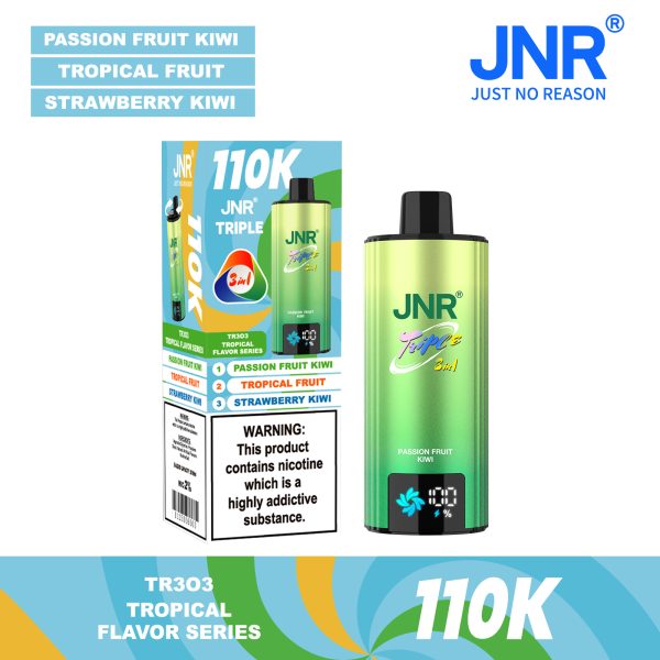 JNR TRIPLE 3 IN 1 110000 Puffs Rich Flavor Rechargeable Disposable Vapes