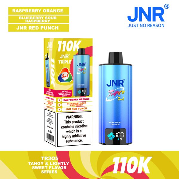 JNR TRIPLE 3 IN 1 110000 Puffs Rich Flavor Rechargeable Disposable Vapes