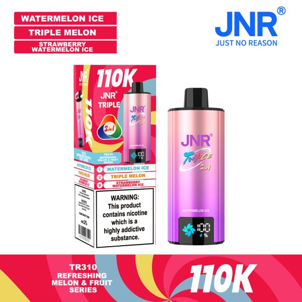 JNR TRIPLE 3 IN 1 110000 Puffs Rich Flavor Rechargeable Disposable Vapes