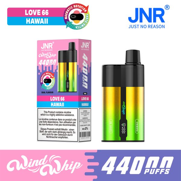 JNR WindWhip 44000 Puffs Dual Flavor Fast Charge Disposable Vape Wholesale