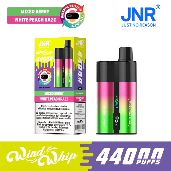 JNR WindWhip 44000 Puffs Dual Flavor Fast Charge Disposable Vape Wholesale