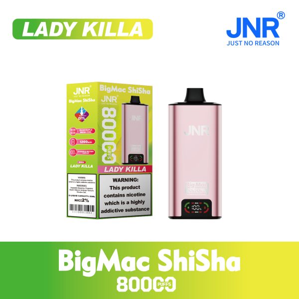 JNR Big Mac Shisha 80000 Puffs Quad Mesh Coil 80K Disposable Vape Bulk Buy