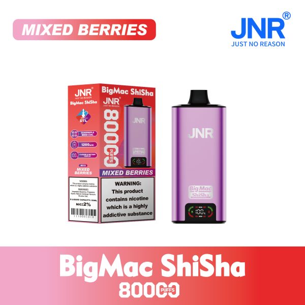 JNR Big Mac Shisha 80000 Puffs Quad Mesh Coil 80K Disposable Vape Bulk Buy