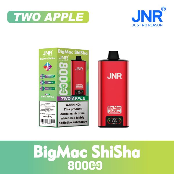 JNR Big Mac Shisha 80000 Puffs Quad Mesh Coil 80K Disposable Vape Bulk Buy