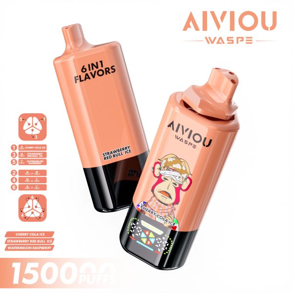 WASPE AIVIOU 6 in 1 150K Puffs 01 WASPE AIVIOU 6 in 1 150000 Puffs 6 Flavors LED Display Disposable Vape Device