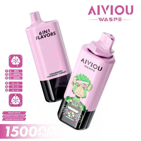 WASPE AIVIOU 6 in 1 150K Puffs 05 WASPE AIVIOU 6 in 1 150000 Puffs 6 Flavors LED Display Disposable Vape Device