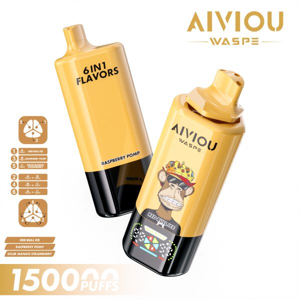 WASPE AIVIOU 6 in 1 150K Puffs 09 WASPE AIVIOU 6 in 1 150000 Puffs 6 Flavors LED Display Disposable Vape Device