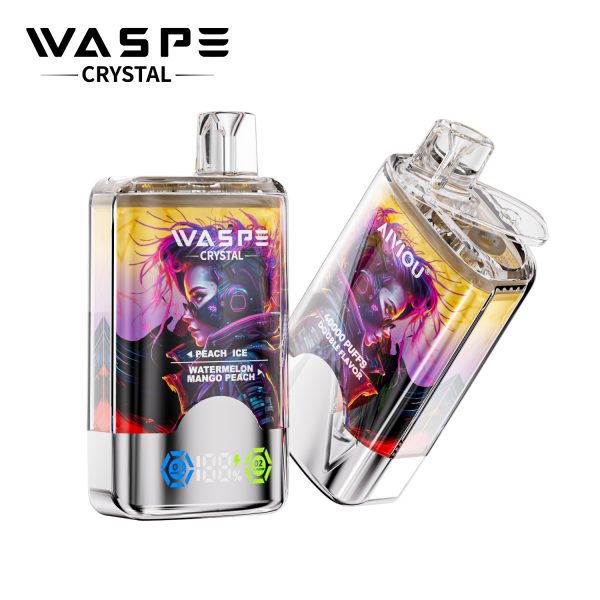 WASPE Crystal 40000 Puffs Double Flavor Disposable Vape With Dual Mesh Coil