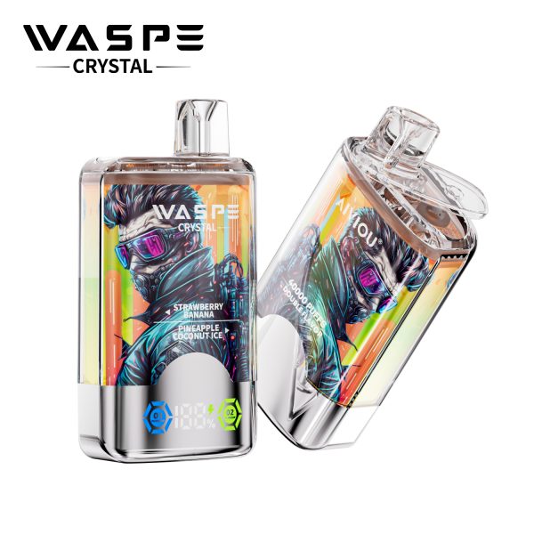 WASPE Crystal 40000 Puffs Double Flavor Disposable Vape With Dual Mesh Coil