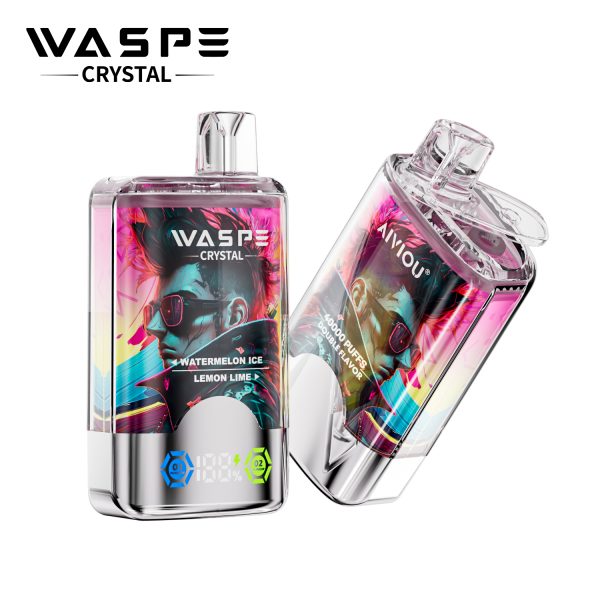 WASPE Crystal 40000 Puffs Double Flavor Disposable Vape With Dual Mesh Coil