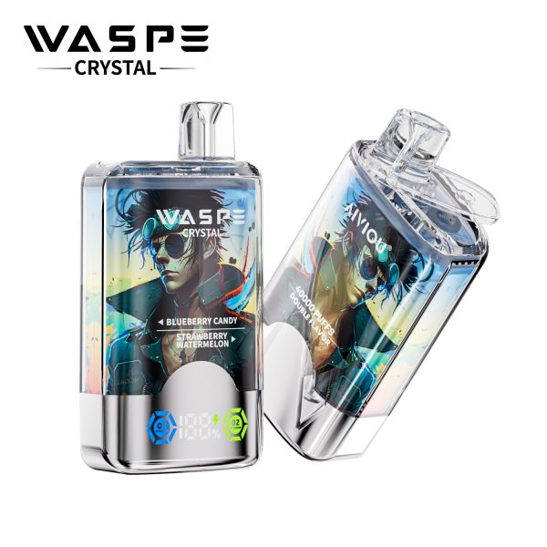 WASPE Crystal 40000 Puffs Double Flavor Disposable Vape With Dual Mesh Coil