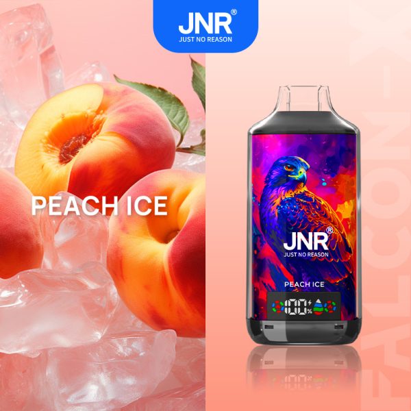 jnr 18k Peach Ice JNR Falcon-X 18000 Puffs Display Screen Smart Disposable Vape Pen Bulk Buy