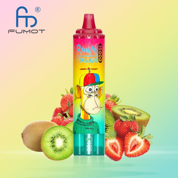 tornado vape 15000 Strawberry kiwi RandM Tornado 15000 Puffs Mesh Coil Rechargeable Bulk Buy Disposable Vape