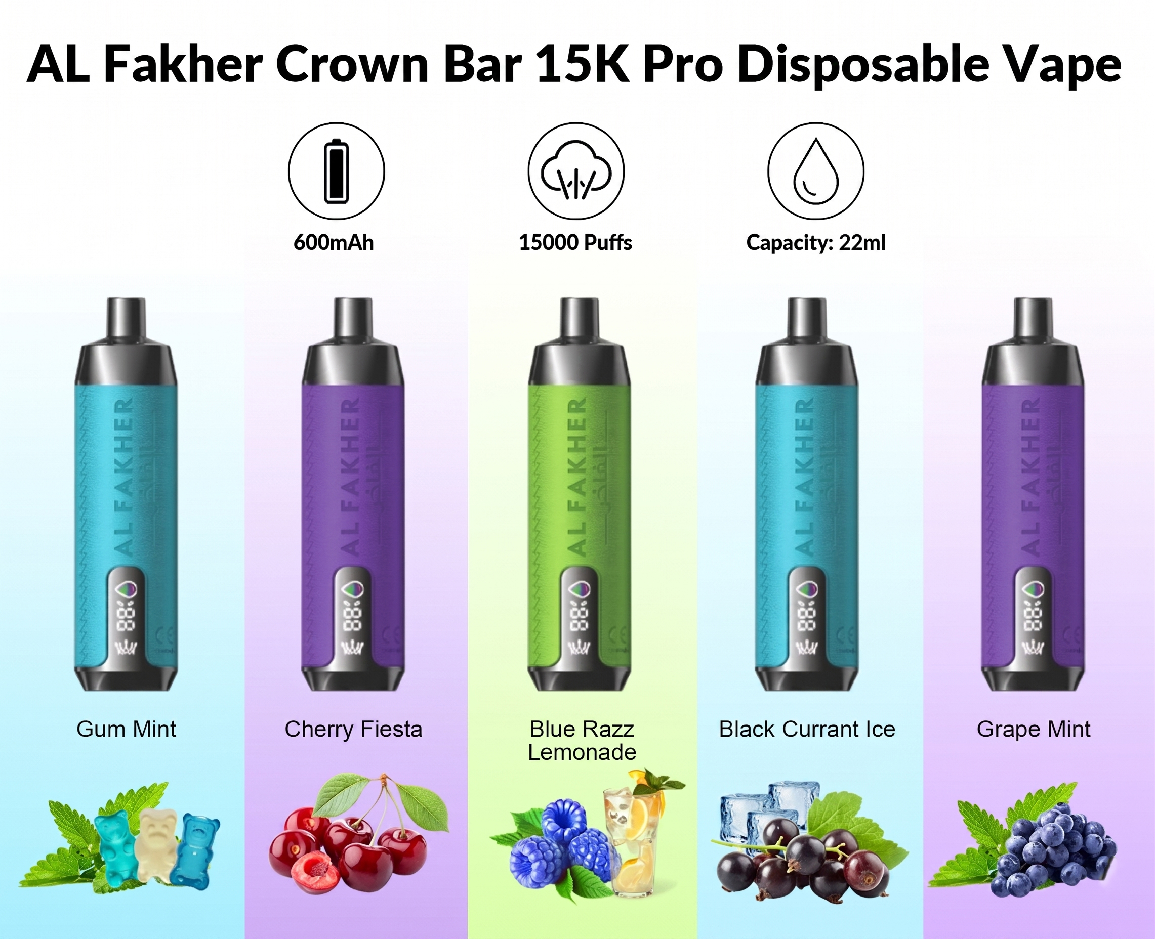 AL Fakher Crown Bar 15K Pro Max Disposable Vape