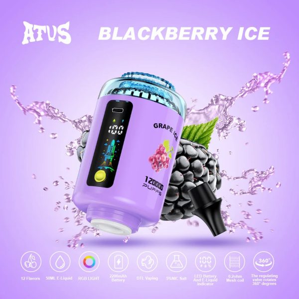 ATVS 120000 Puffs Hookah Head Blackberry Ice