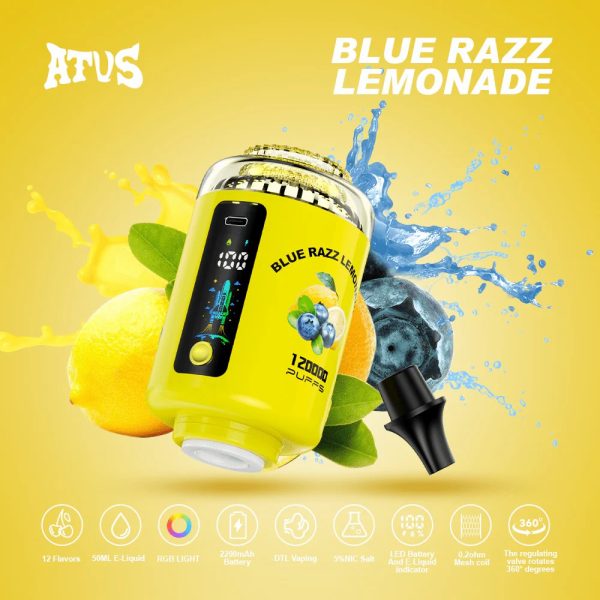 ATVS 120000 Puffs Hookah Head Blue Razz Lemonade
