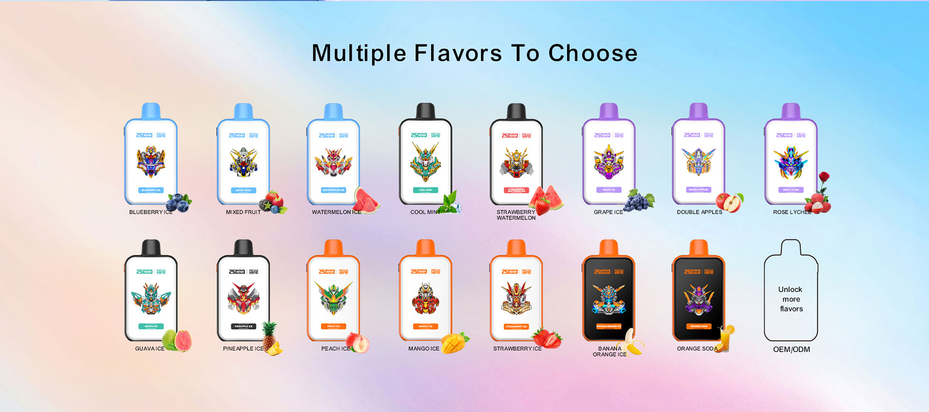 ATVS 25000 Puffs Disposable Vape Flavors List