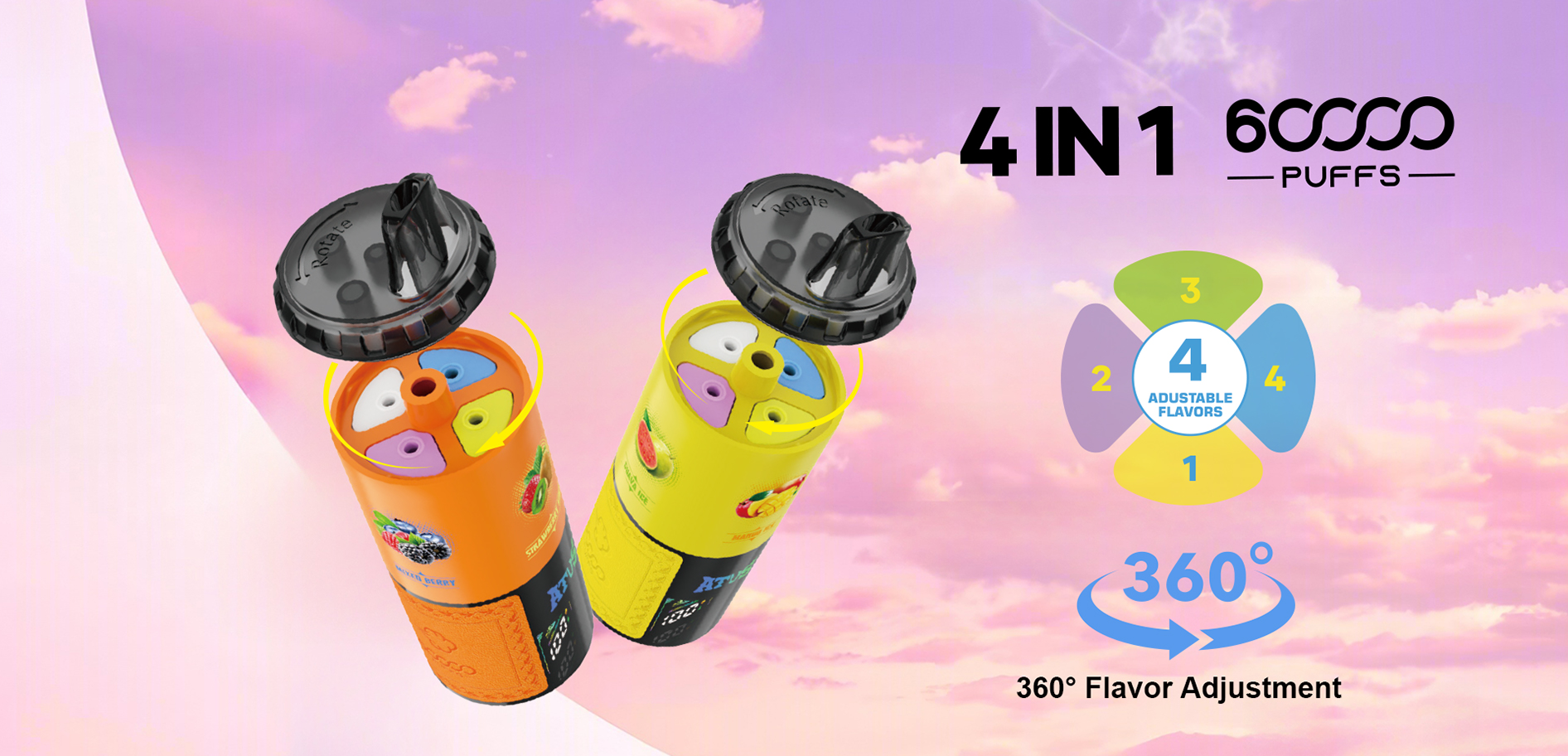 ATVS 60000 Puffs 360° Flavor Adjustment ATVS 60000 Puffs 360° Flavor Adjustment