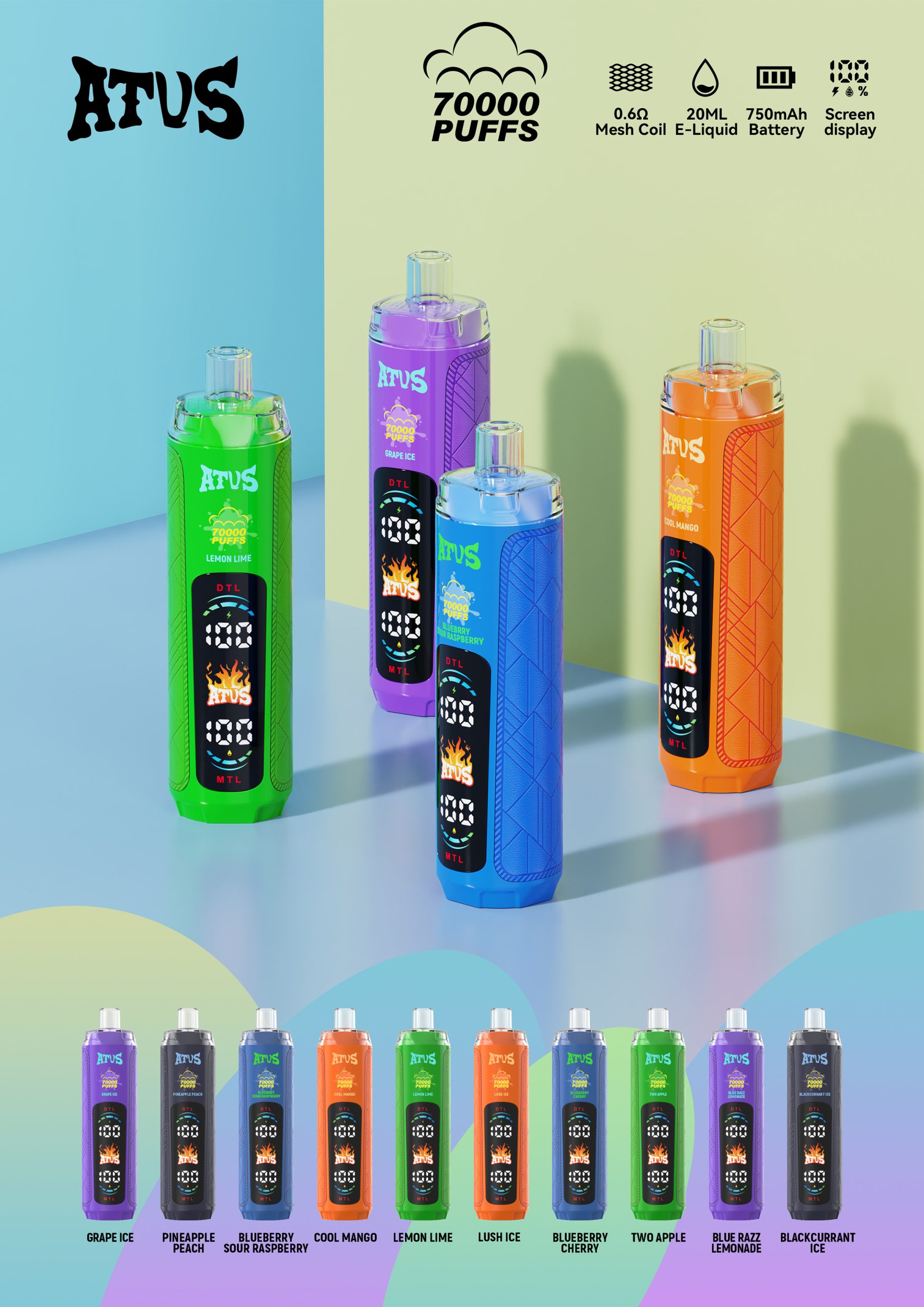 ATVS 70000 Puffs Disposable Vape Poster