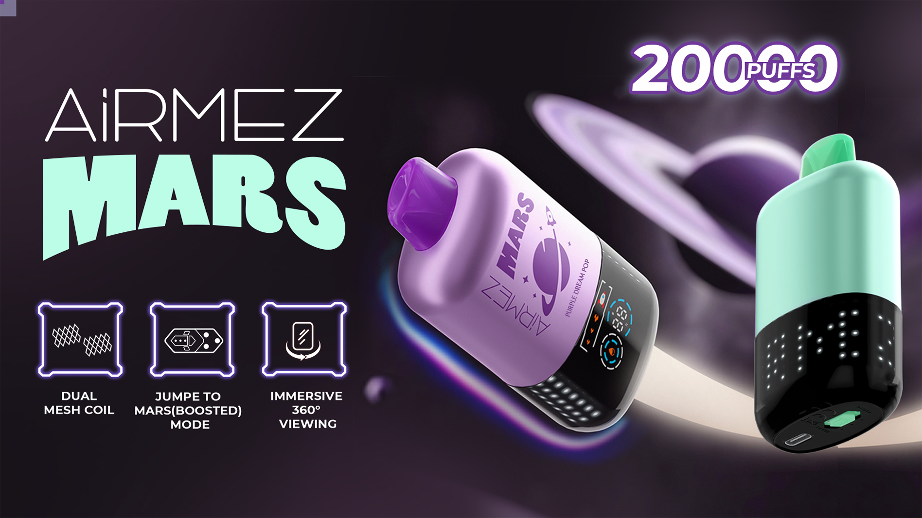 Airmez Mars 20000 Puffs Disposable Vape Poster