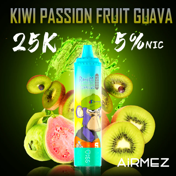 Airmez RandM Tornado 25K kiwi passion fruit guava