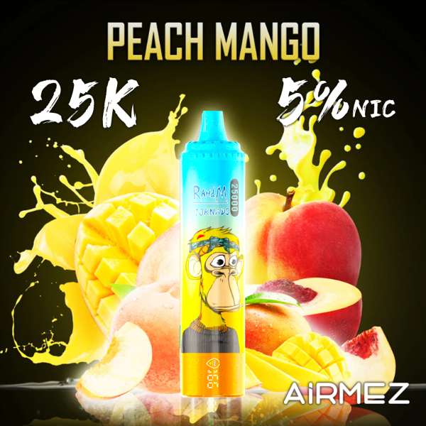 Airmez RandM Tornado 25K peach mango
