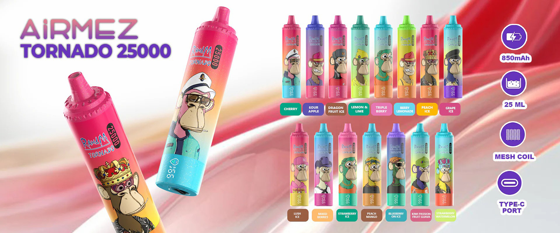 Airmez Tornado 25000 Puffs Disposable Vape