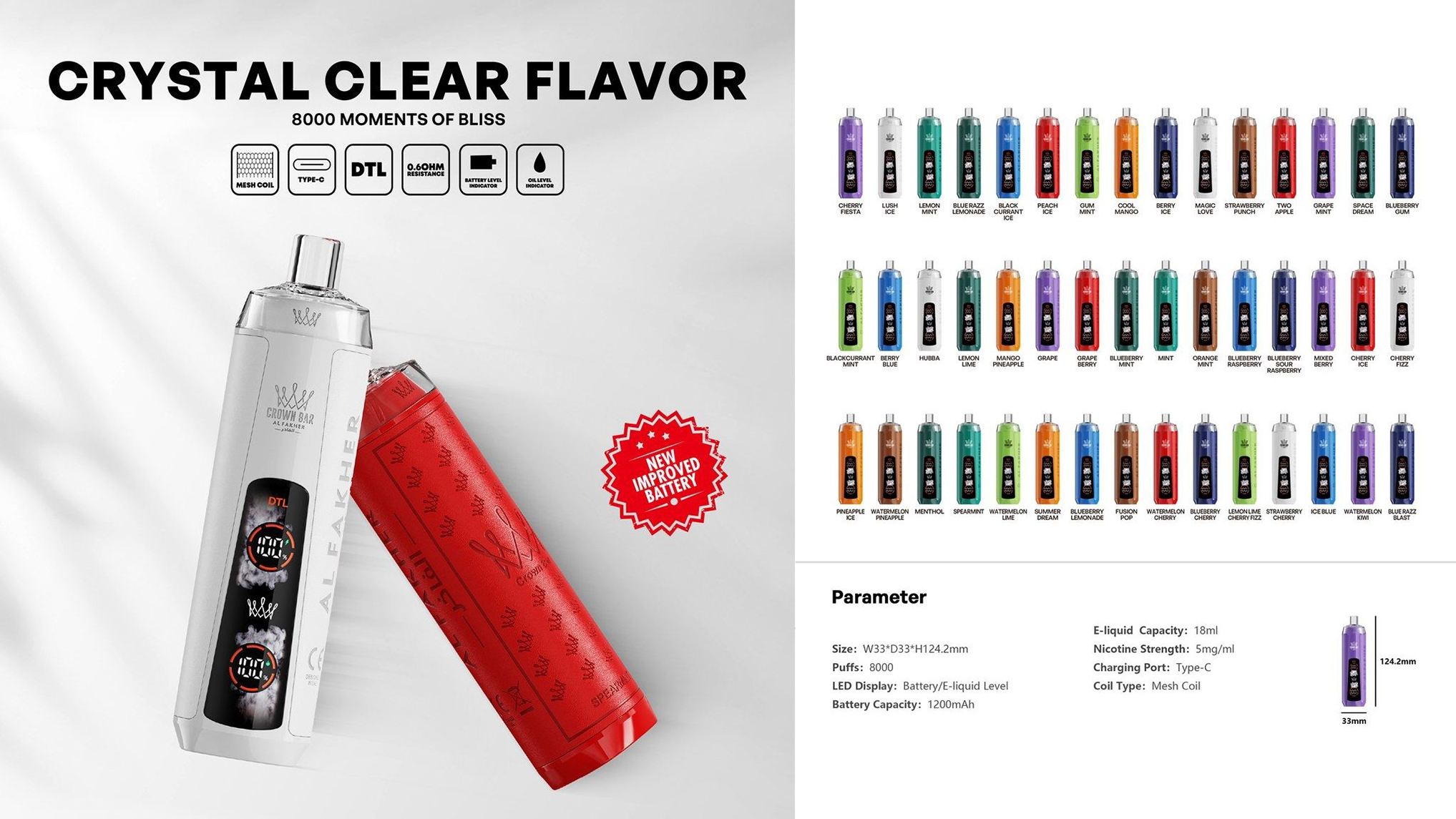 Al Fakher 8000 Crystal Disposable Vape Poster