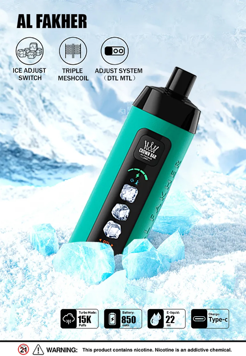 Al Fakher Crown Bar 15k Ice Adjust Poster