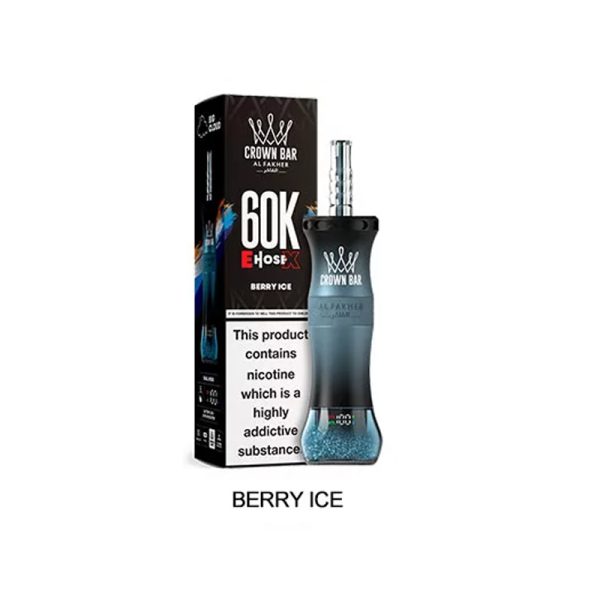 Al Fakher Crown Bar 60K E Hose X berry ice Al Fakher Crown Bar 60K E Hose X berry ice