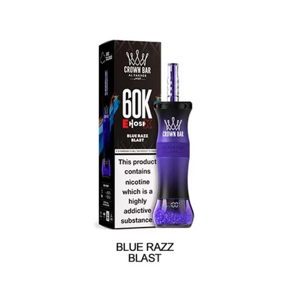 Al Fakher Crown Bar 60K E Hose X blue razz blast Al Fakher Crown Bar 60K E Hose X blue razz blast