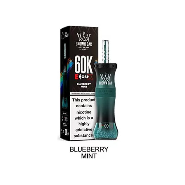 Al Fakher Crown Bar 60K E Hose X blueberry mint Al Fakher Crown Bar 60K E Hose X blueberry mint