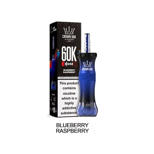 Al Fakher Crown Bar 60K E Hose X blueberry raspberry Al Fakher Crown Bar 60K E Hose X blueberry raspberry